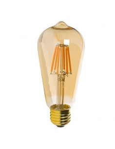 Interelec 403135 E27 St64 Vintage Led 8w/3000k Gold 800lm Antique Led Calida Boticario