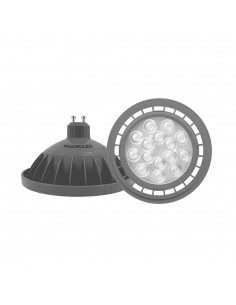 Macroled D-111-gu10-cw Dimerizable 15w/865 Ar-111 Alum Fria Lampara 30º Apertura 1425 Lm (180g Le1005) 2