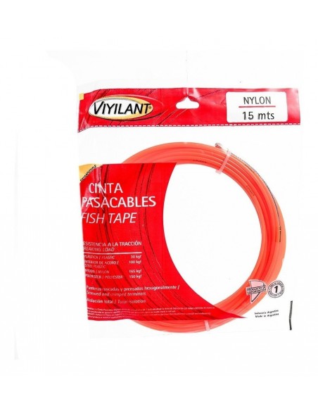 Viyilant 2403   Cinta Pasacable 15 Mts. Nylon 165kg Naranja