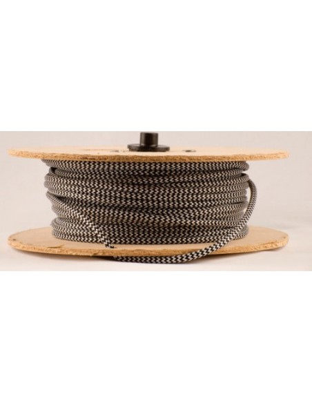Mts. Cable Textil T102  2  X   0.75  Gris Y Blanco