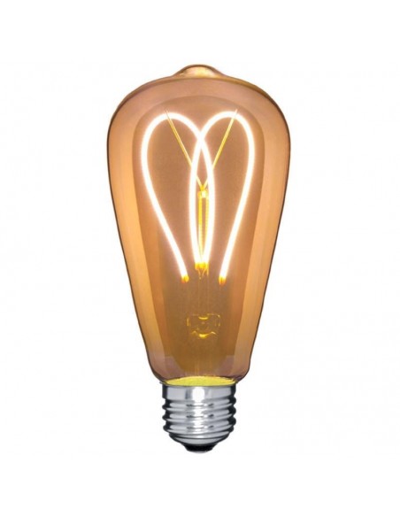 Interelec 403800 E27 St64 Vintage Led 4w/2700k Gold Antique Led Calida Boticario (- 180g Le2033/amb_)