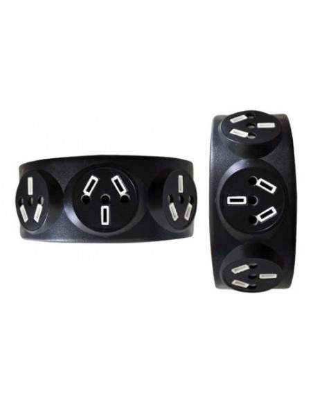 Vcf T3p Tripto Ficha Triple Trapezoidal Multinorma P.chato   C/n