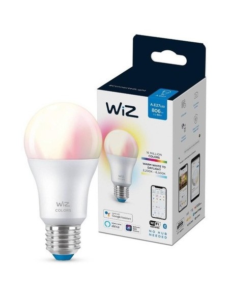 Wiz 8718699785376 Smart Rgb E27  9w 810 Lms Wifi (color Change+dimmeable)  30.000hrs App Smart Life Lampara
