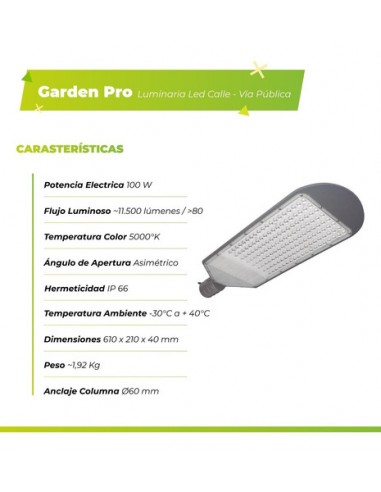 Bael Garden Pro 100 Alumbrado Publico...