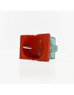 Cambre   7677  Modulo Toma  Schuko 16 A C Polo A Tierra C/led Testigo - Rojo Linea Hospitalaria 2